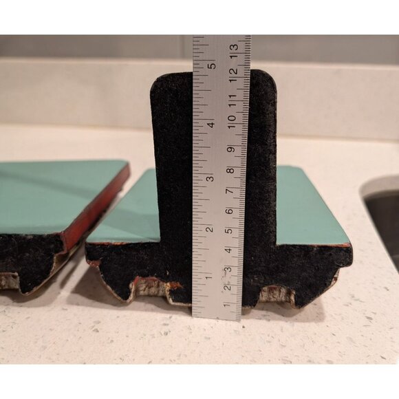 Borghese Hollywood Regency Bookends Floral Bird Motif - Picture 6 of 10